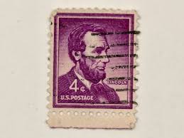 Abraham Lincoln 4 cent Stamp purple, very rare. Great Condition! | eBay