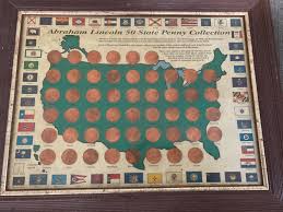 1992 Abraham Lincoln 50 State Map Penny Collection ...