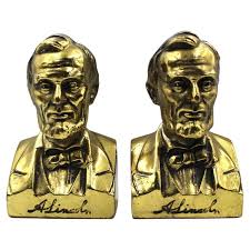 Vintage Abraham Lincoln Bust Bookends For Sale at 1stDibs