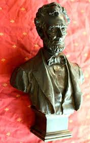 Abraham Lincoln Bronze Bust by George E. Bissell THE EMANCIPATOR | #1802466206