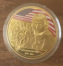 Abraham Linkoln gold plated coin Commemorative | eBay