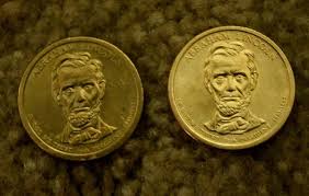 Pair of US Presidential $1 COINS: "ABRAHAM LINCOLN," 'About Uncirculated' (AU) | eBay