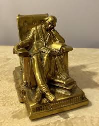 Antique American Art bronze Statue Figure Man in library ...