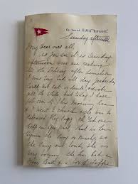 Titanic Letter Esther Hart Letter Replica RMS Titanic White Star Line Gifts | eBay