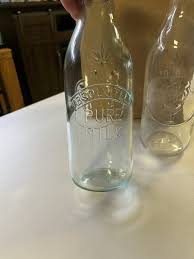 2 Vintage Glass Milk Bottles Absolutely Pure Milk & Cocoa Milk Bottle | eBay