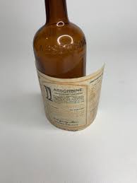Vintage Brown Embossed Absorbine Bottle w/ Label and ...