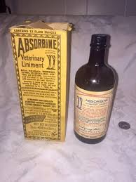 Antique Veterinary Liniment Bottle In Original Advertising ...