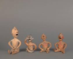 Lot - A Group of Four Tesuque Rain Gods, ca. 1900-1910