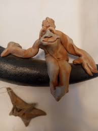 Vintage Steven Lee Smeltzer Menehune On Moon Pottery ...