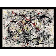 Tallenge - Jackson Pollock - Number 17A I -Large Framed Canvas (Canvas, 30 x 21 inches, Multicolour) : Amazon.in: Home & Kitchen