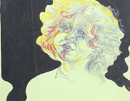 1993 European gouache painting portrait | eBay