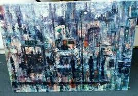 MANHATTAN NYC OIL PAINTING CITYSCAPE ROBERT ANDERSON MID CENTURY IMPRESSIONIST | eBay