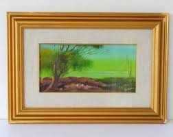 Vintage Italy Oil Painting on Canvas "rural Landscape" With Glass Framed in the Beautiful Wooden Gilded Frame, BAROCCO Style Wall Decor - Etsy