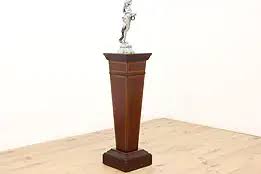 Victorian Carved Oak Antique Plant Stand Sculpture Pedestal