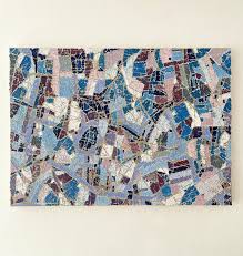 Stanza - Planning Your Future - Contemporary Abstract Art Oil Painting Blue For Sale at 1stDibs