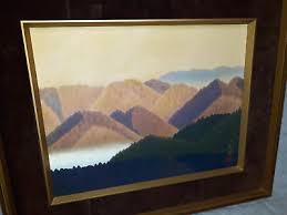 Mid Century Modern Japanese Watercolor Painting Impressionist | eBay