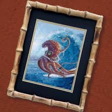 TikiLand Trading Co. Light Bamboo Root Frame - Fits 11 X 14 Inch Print – Tikiland Trading Co.