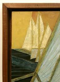 Listed BARBARA BLOCK Sd ORIGINAL PAINTED SCULPTED WOOD SAILBOATS on the WATER | eBay