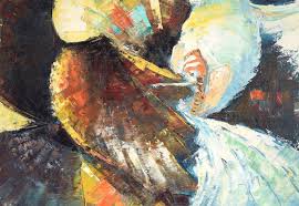 Unknown - Abstract Rooster Fight Philippines 1970 For Sale at 1stDibs | abstract filipino, abstract in filipino, abstract paintings for sale philippines