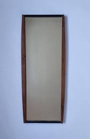 Midcentury Long Teak Wall Mirror, Denmark, 1960s For Sale at 1stDibs | mid century modern mirror, mid century modern wall mirrors