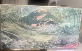 Vintage Mountain Scene Oil On Canvas Artist Signed | eBay
