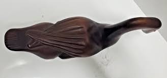 carved and stained wood long neck duck decoy 12 1/2" | eBay