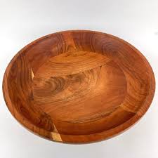 Crofton Acacia Wood Footed Bowl | eBay