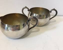 Mid Century Silver Plate Cream and Sugar - Etsy