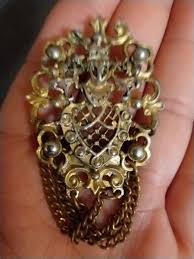 Vintage Bronze Lidz Dangling Brooch | eBay