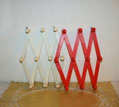 Vintage RARE! Plastic Accordion Coat Rack, Multi Retro ...