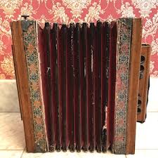 Vintage Folk Accordion, Wooden Bellows Instrument for Decoration Only, 1930s Red & Floral, 32x37cm - Etsy