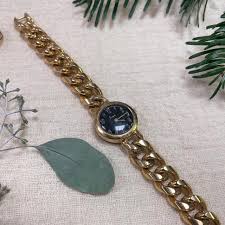 FREE SHIPPING 🕰️ VINTAGE gold chain link quartz... | Depop