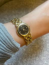 Vintage Swiss Ronda Quartz Movement Ladies Watch Gold Bezel ...