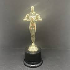 Man Statue Gold Holding Victory Wreath 8” | eBay