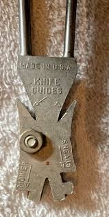 VINTAGE ANTIQUE KNIFE GUIDE SHARPENER for SHEARS MOWERS KNIVES MADE IN USA | eBay