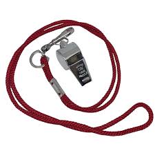 Cannon Sports Metal Whistle with Lanyard, Red - Walmart Business Supplies