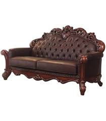 Amazon.com: ACME Vendome II Sofa w/5 Pillows - 2-Tone Dark Brown PU & Cherry : Home & Kitchen