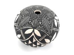 Lot - Frances Concho Acoma Pottery Seed Pot