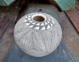 Vintage Small Acoma Pottery Seed Pot Approx 3.75" Dia, Native American Indian Pueblo Arts - Etsy