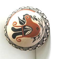 ACOMA SEED Pot,signed V.seymour,native American Traditional Polychrome Pottery,fine Art Pottery,rooster,corn,adobe Houses,ochre,black,beige - Etsy