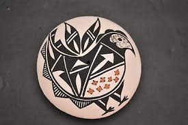 Acoma Publo Native American Indian Pictorial BIRD Pottery Seed Pot E. Antonio 4" | eBay Australia