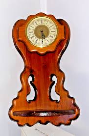 Vintage Corner Wall Clock with Shelf Battery Operated "Made ...