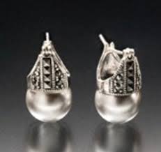 Handmade Pearl Ring: Marcasite Sterling Silver Statement ...