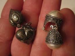 2 SETS OF STERLING SILVER EARRINGS - ONE SET WITH FAUX ...