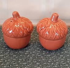 Orange Acorns Salt and Pepper Shakers 2.75" Tall Figural ...
