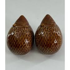 Hedgehog Salt & Pepper Shaker Set Ceramic Boho Hippie Retro Adorable | eBay