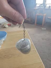Vintage 1950s (?) Metal Tea Infuser Steeper Ball w/Chain ...