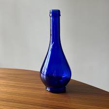 Large Cobalt Blue Bottle, Blue Decor, Cobalt Blue Vase ...