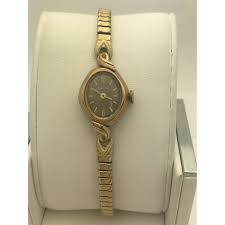 Bulova Ladies 10K RGP Bezel Stainless Steel Back Stretch ...