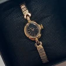 Vintage ACQUA Gold Tone Women's Slender Mechanical Cocktail ...